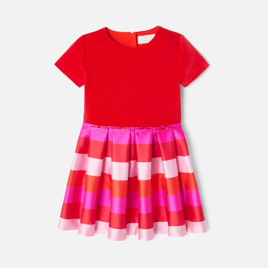 Girl two-material dress