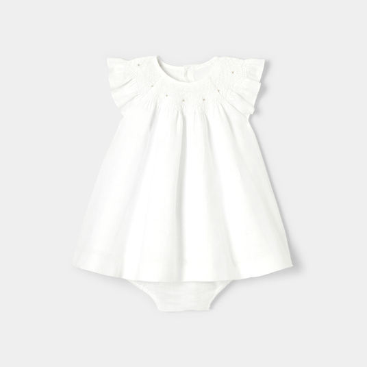 Baby girl linen ceremony dress