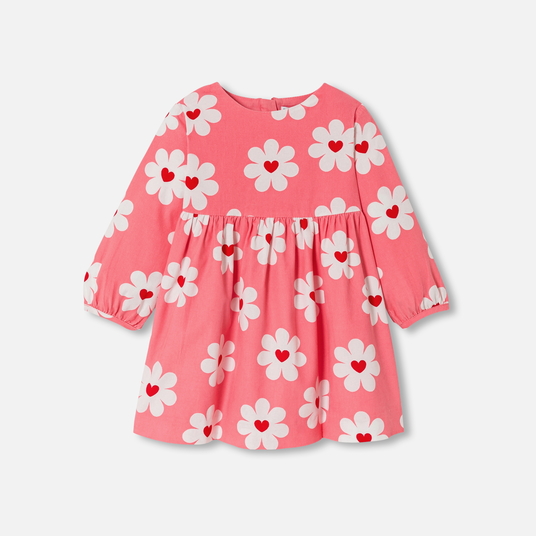 Baby girl dress in milleraies velvet