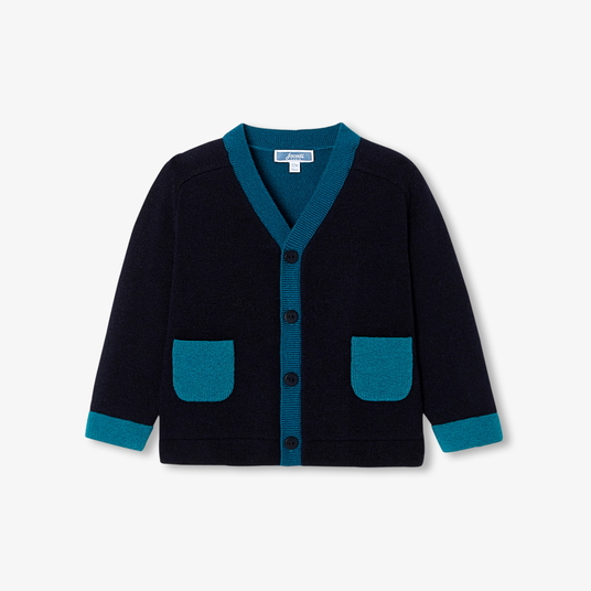 Baby boy colour block cardigan