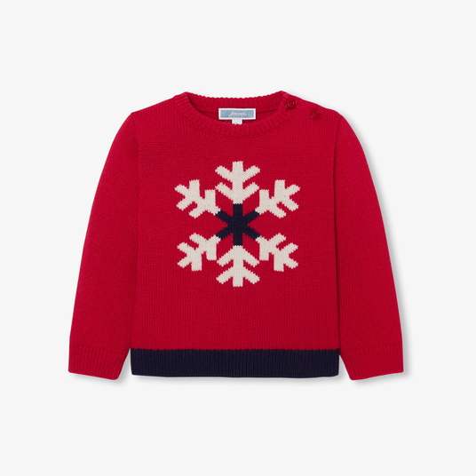 Baby boy intarsia snowflake jumper